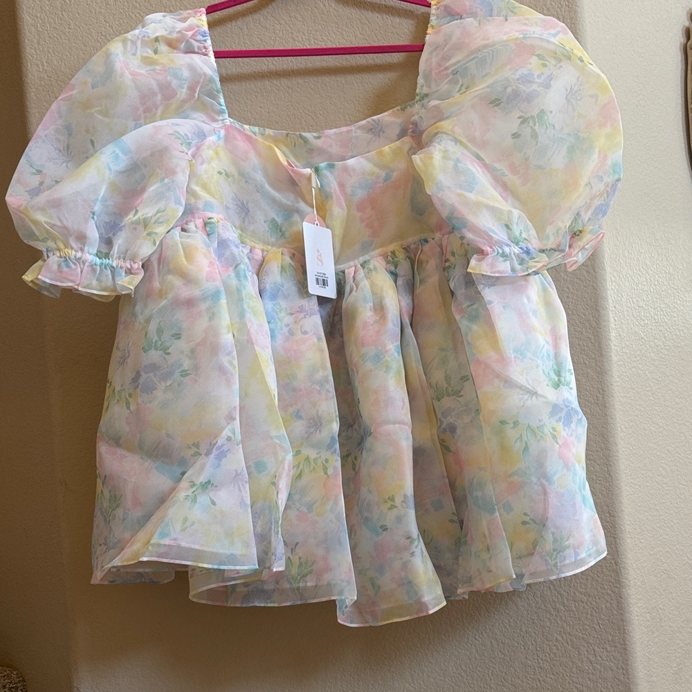 Selkie Sweetcorn Puff Dress 2X NWT Pastel Cottagecore Fairy Mini Romantic - Picture 8 of 9